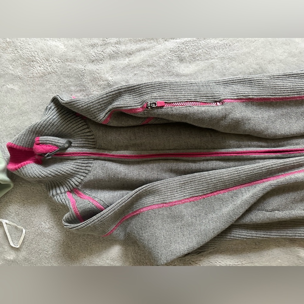 Athleta Gray and Pink Women's Cardigan